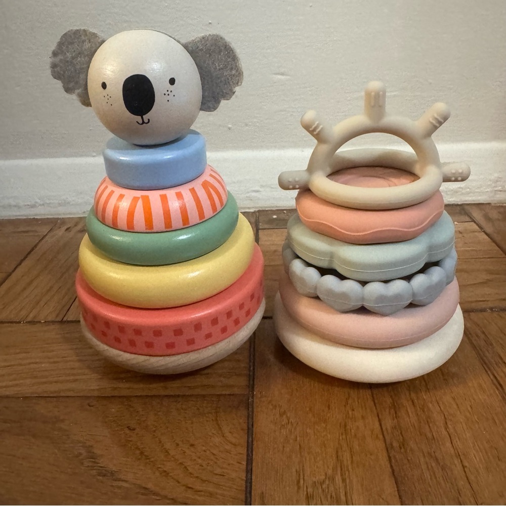 Baby Ring Stacker Toy for nursery x2